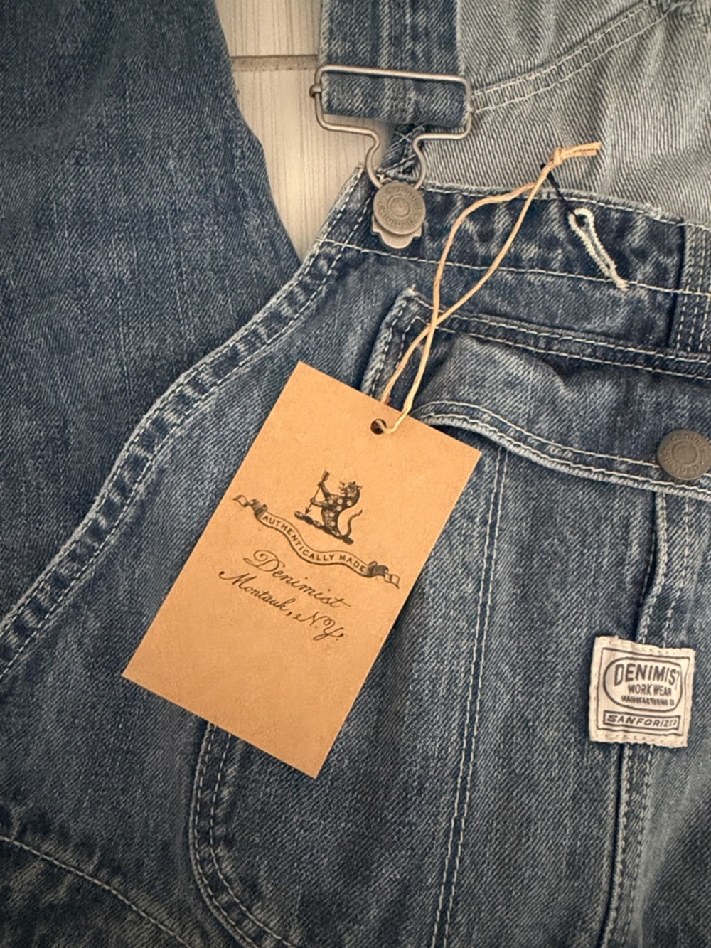 Light Wash Denim Overalls - Picture 4 of 5